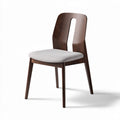 Wooden chair with upholstered seat in gray 42 x 45 x 80cm