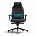 Ergonomic office chair with adjustable height and breathable fabric in dark gray 60 x 60 x 120cm
